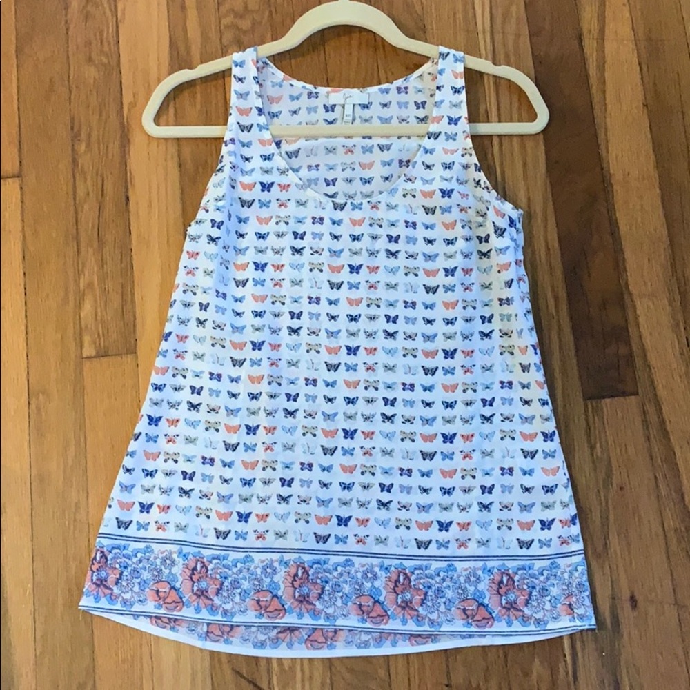 Joie Silk Butterfly Tank - size xxs
